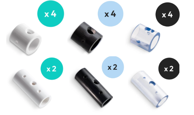 Single/Double Black, White and Clear Lacelox Starter Pack