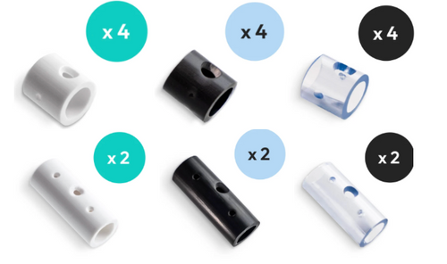 Single/Double Black, White and Clear Lacelox Starter Pack