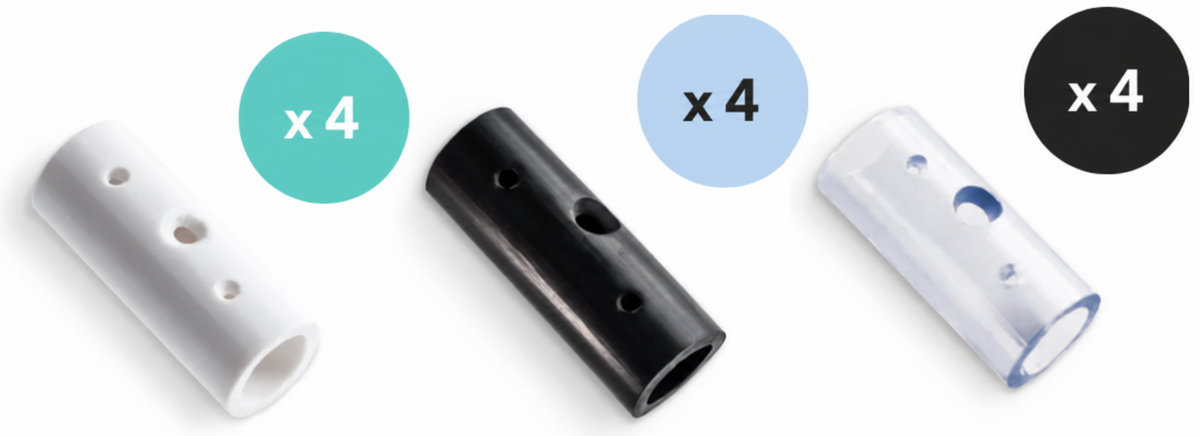 Double Black, White and Clear Lacelox Starter Pack