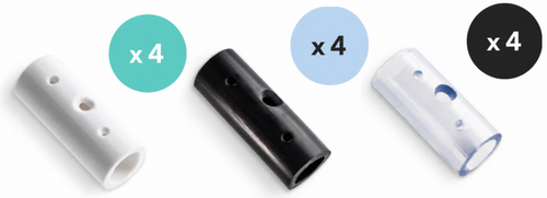 Double Black, White and Clear Lacelox Starter Pack